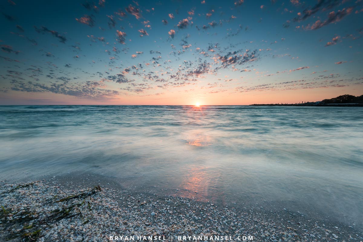 Sanibel Island beach at sunset