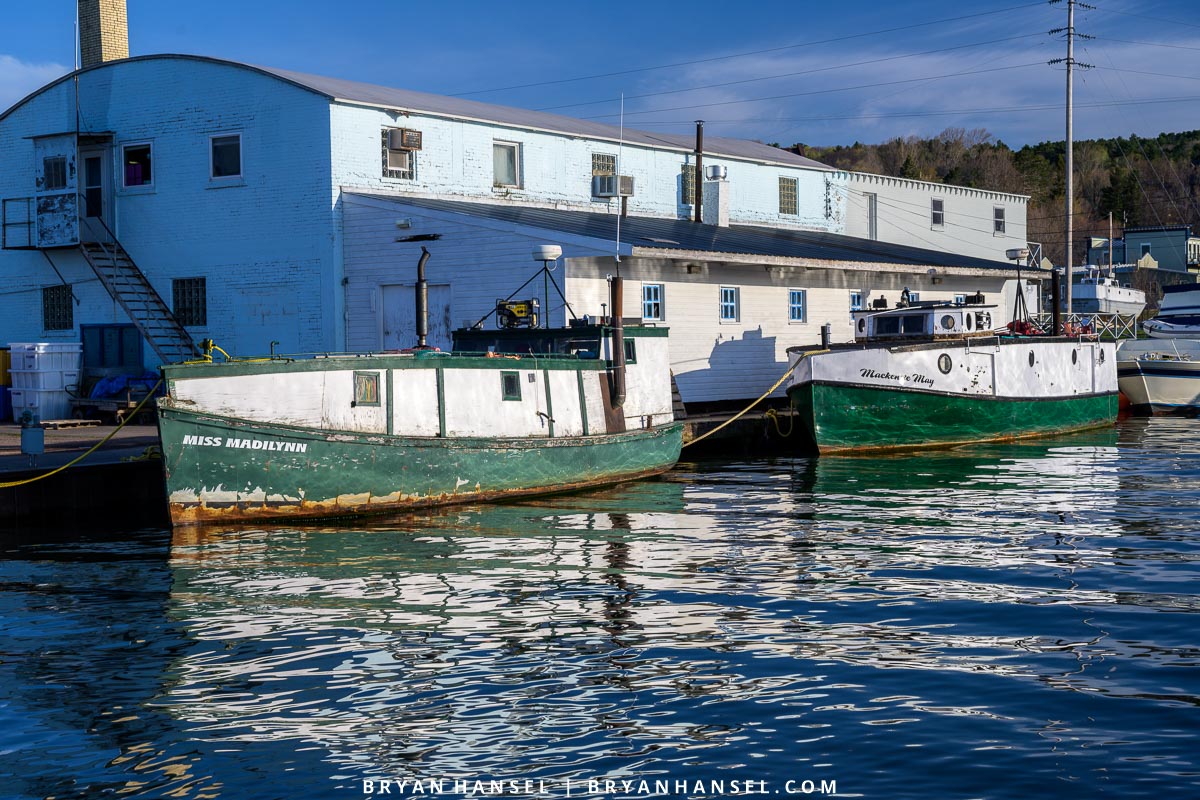 bayfield photo workshop location with boats